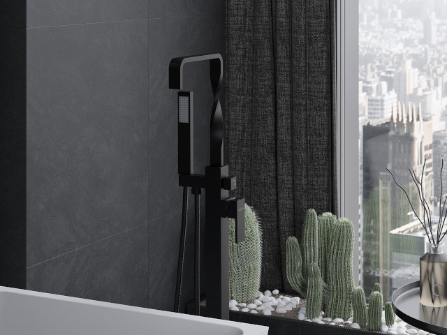 Gres negru Mexen în baie