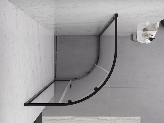 Formă semirotundă de duș