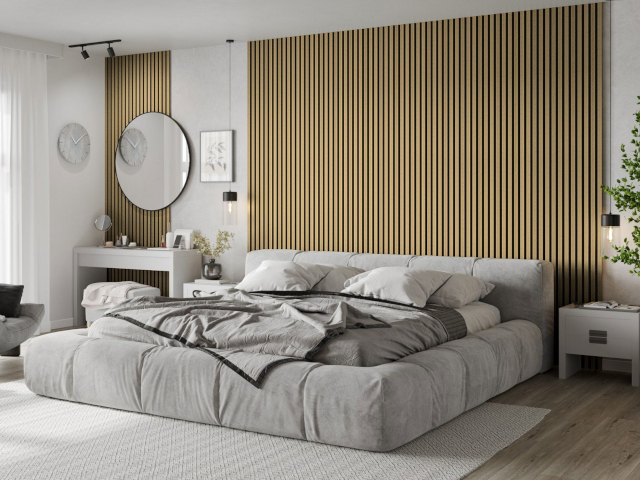 Lame de perete în culoarea bambusului