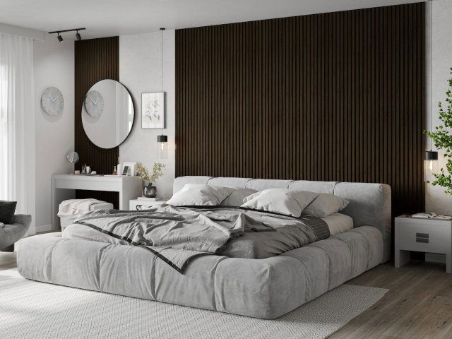 Lamele wenge în dormitor