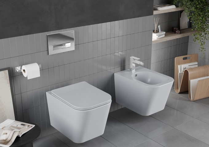 Recipiente și perii pentru WC pătrate