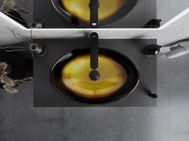 dulap de baie sub lavoar de lățime medie