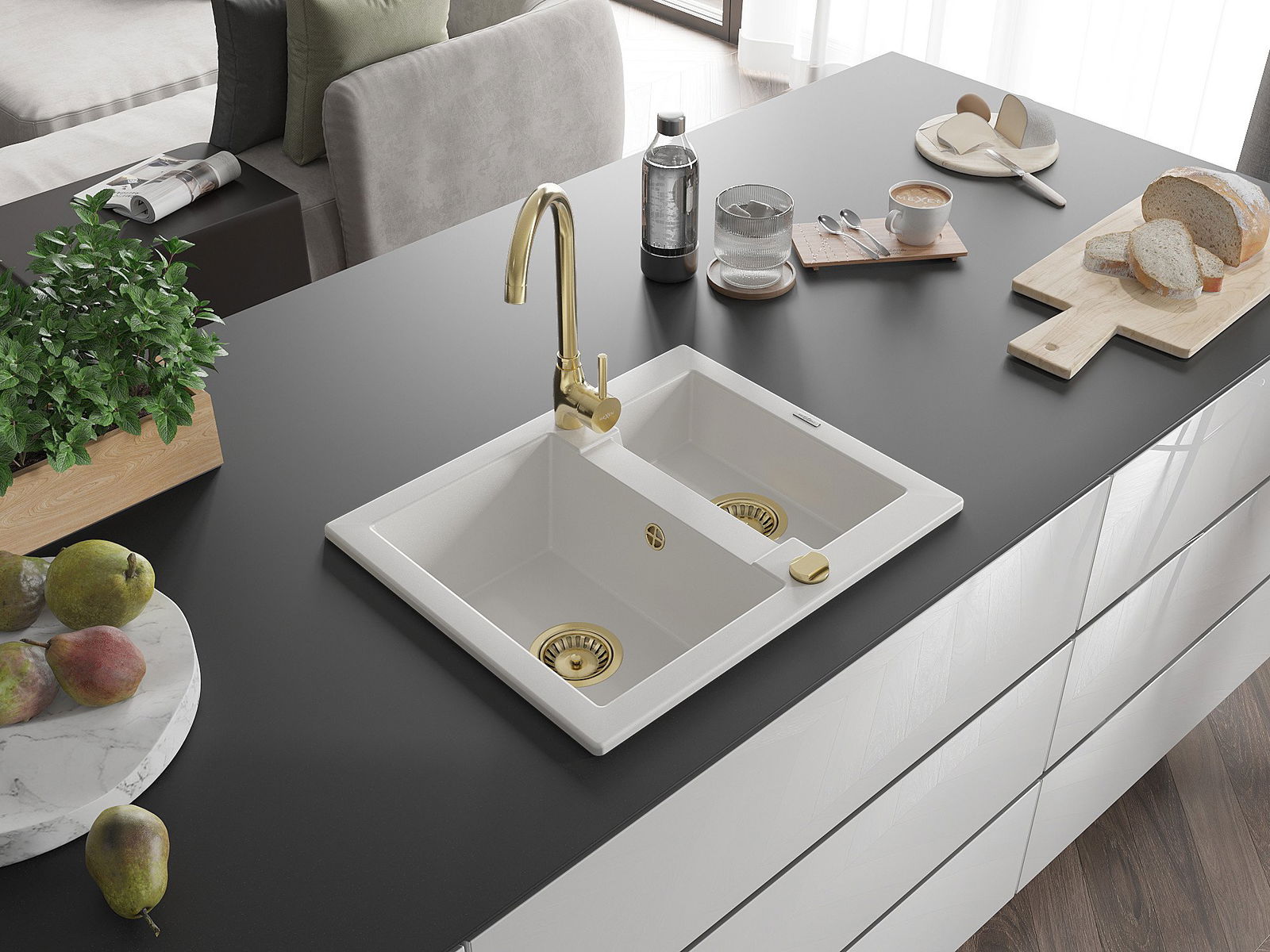 Chiuvetă cu o cameră și jumătate Mexen