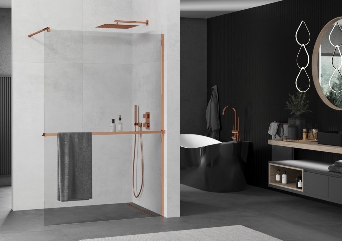 Suport de duș aur roz