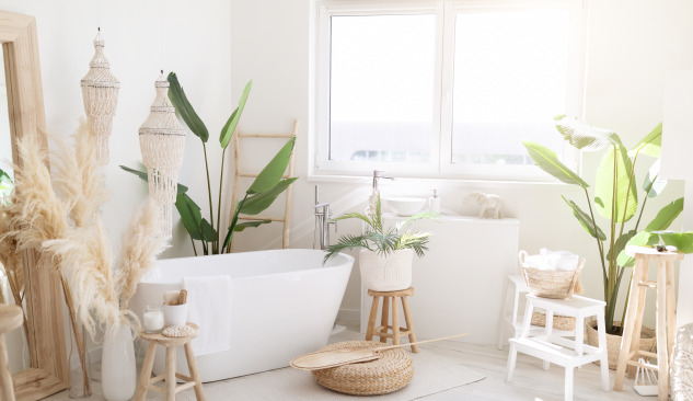 Stil rustic în baia ta