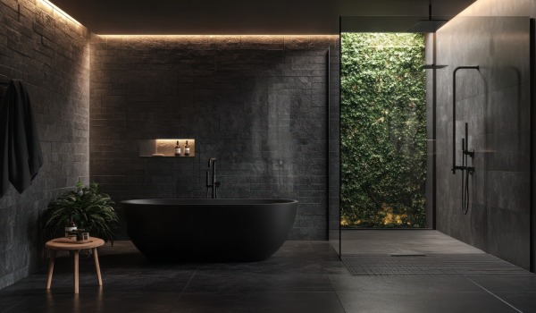 Baie modernă închisă — cum să creezi un interior fără efect de copleșire?