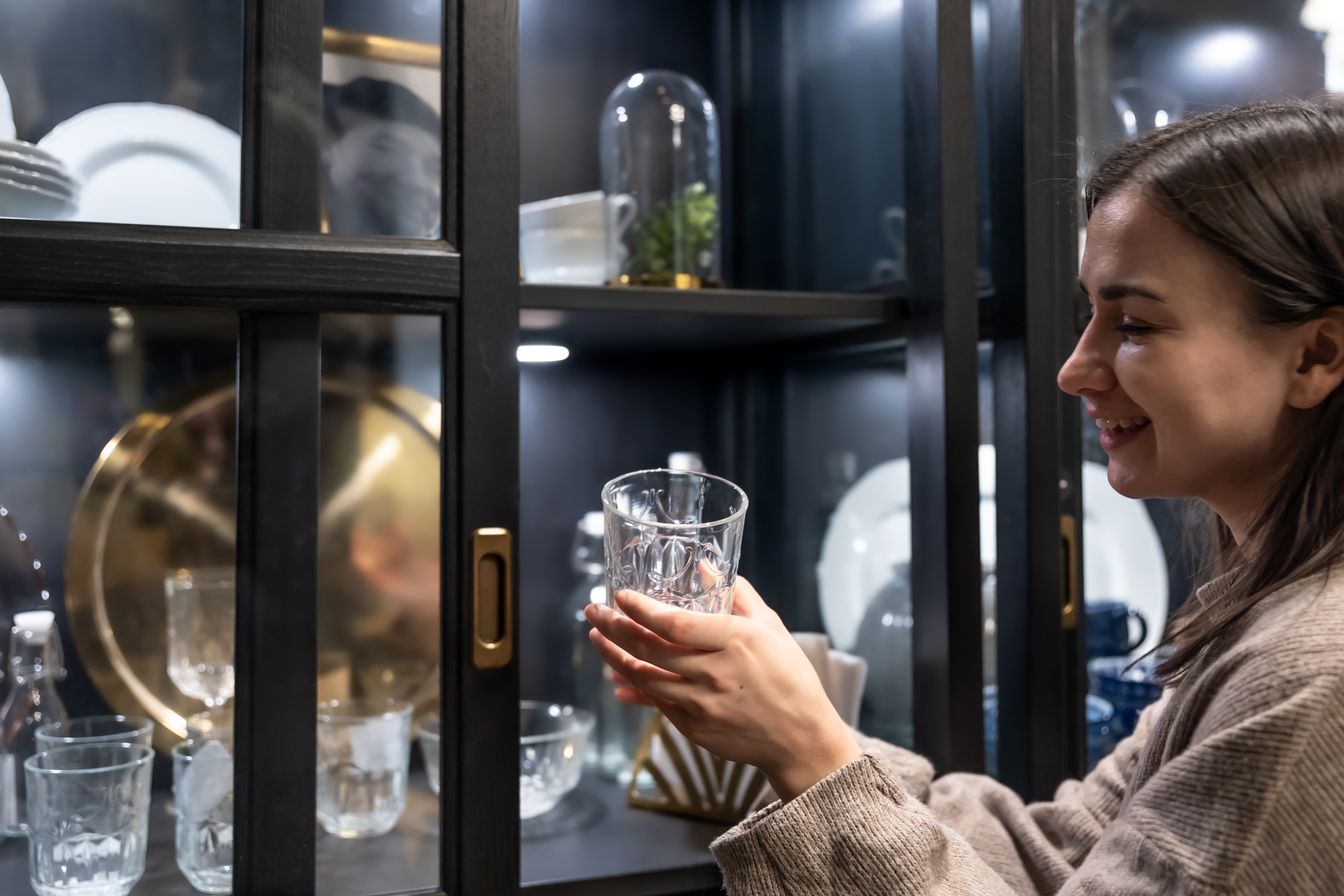 Vitrina - un mobilier neobișnuit pentru bucătărie