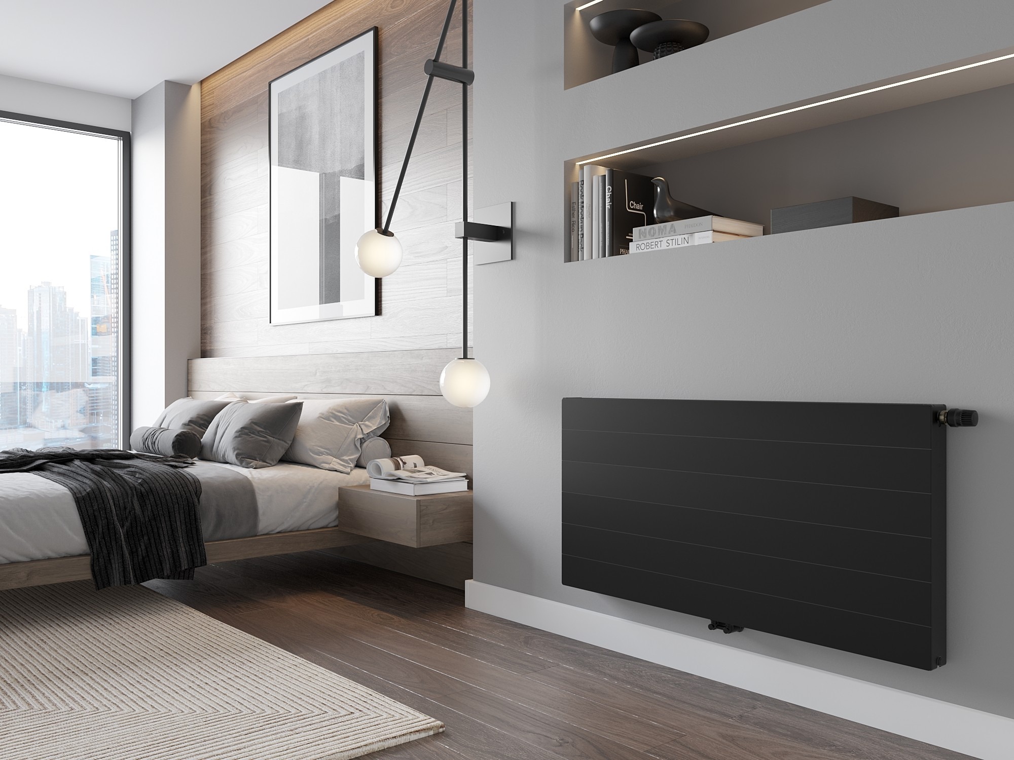Radiator decorativ cu front neted