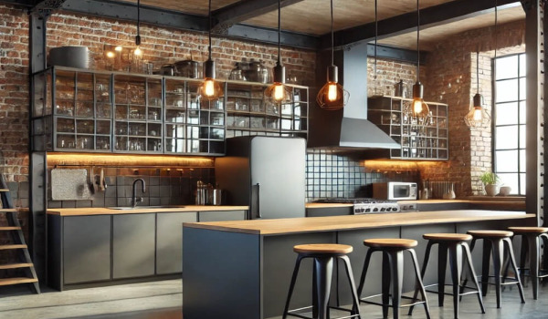 Cum să mobilăm o bucătărie în stil industrial, loft?